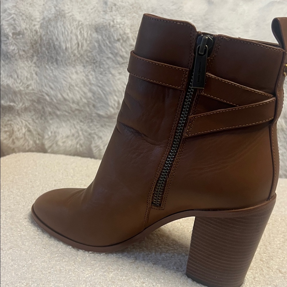Michael Kors Tan Ankle Boots with Buckle Detail - Picture 3 of 4